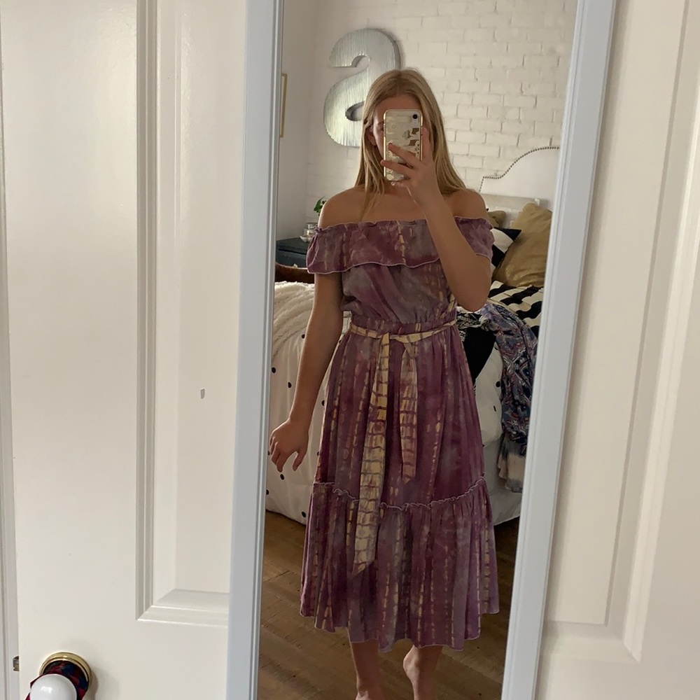 NWT Moodie TieDye Off the Shoulder Dress (Womens S